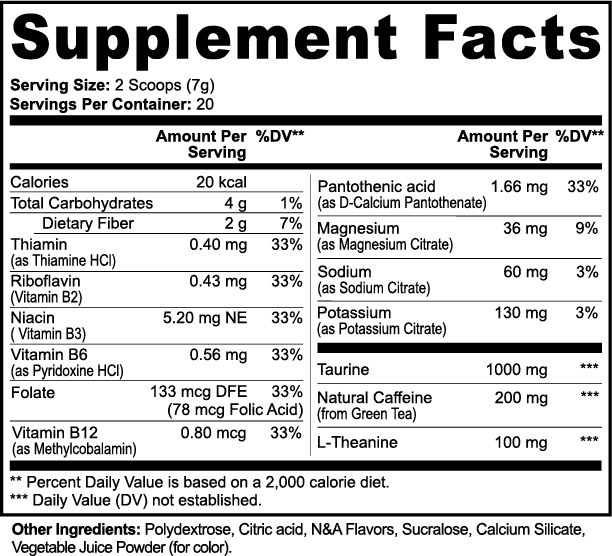 EXOTIC PUMPZ Energy Powder